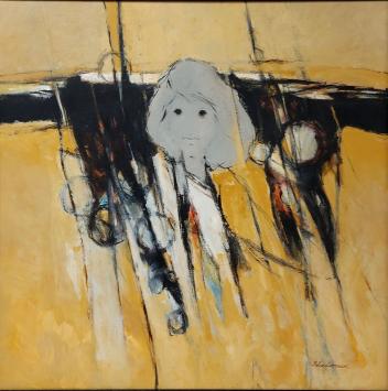 Schilderij van de Belgische kunstenaar Roland Laermans