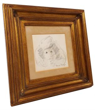 Tekening, het meisjeshoofdje 1985