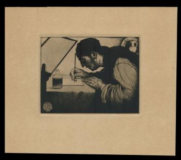 Een ets uit 1939 van Maurice Langaskens kopen