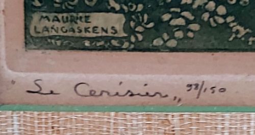 Gehandtekende litho van M. Langaskens