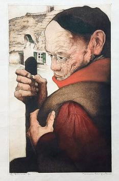 Ets van de Belgische etser M. Langaskens
