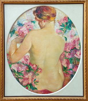 Schilderij van de Belgische kunstenaar M. Langaskens