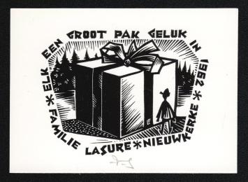 Linosnede van de Belgische kunstenaar Frans Lasure