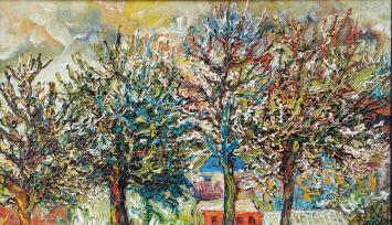 Schilderij van de Belgische kunstschilder Etienne Le Compte uit 1977