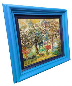 OntlOntluikende appelbloesem, lente 1977 – Oil on canvas – Etienne Le Compteuikende appelbloesem, lente 1977
