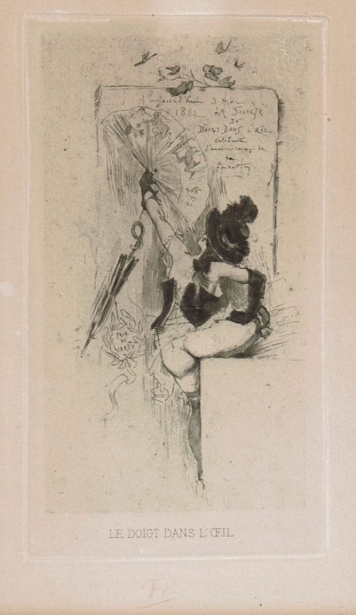 Heliogravure Le doigt dans l\'oeil van  Félicien Rops