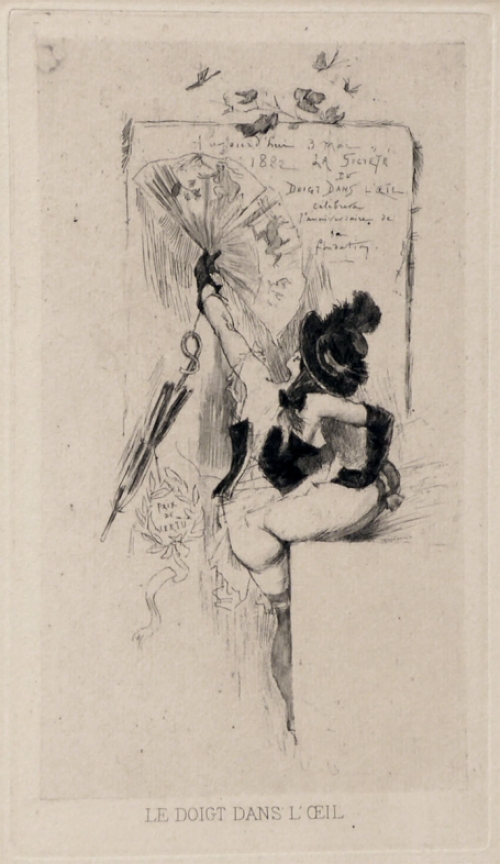 Heliogravure Le doigt dans l\'oeil van  Félicien Rops