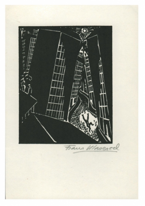 Houtsnede van Belgische kunstenaar Frans Masereel uit het werk le soleil van 1919