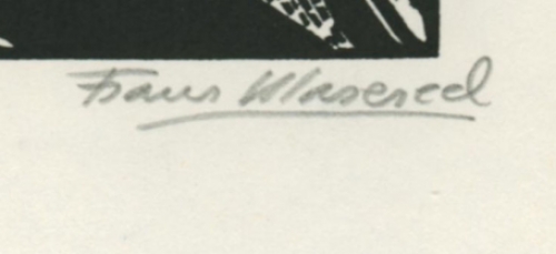 Gravure sur bois signée Á  la main par l\'artiste belge Frans Masereel d\'après Le soleil de 1919