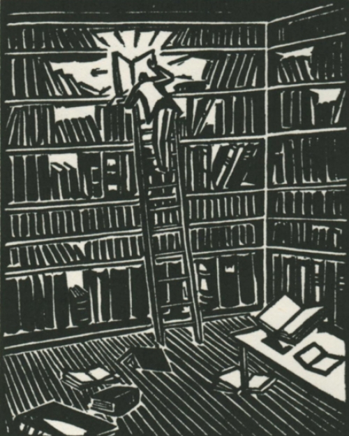 Gravure sur bois de l\'artiste belge Frans Masereel d\'après le soleil 1919