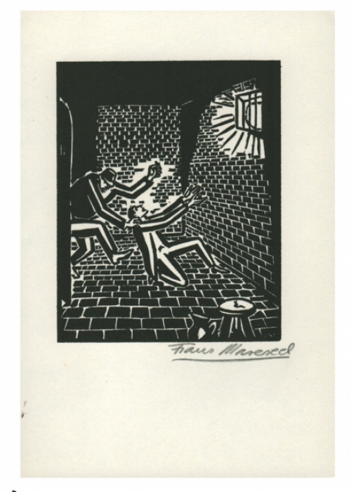 Houtsnede van Belgische kunstenaar Frans Masereel uit het werk le soleil van 1919