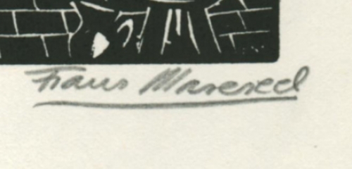 Gravure sur bois signée à la la main par l\'artiste belge Frans Masereel d\'après Le soleil de 1919