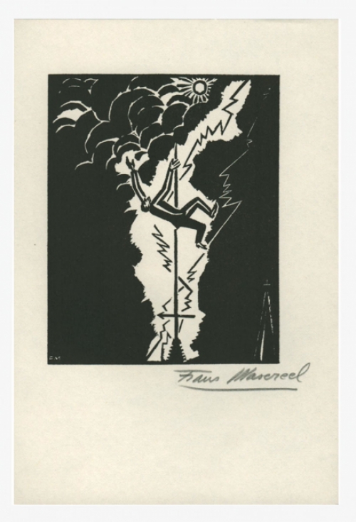 Houtsnede van Belgische kunstenaar Frans Masereel
