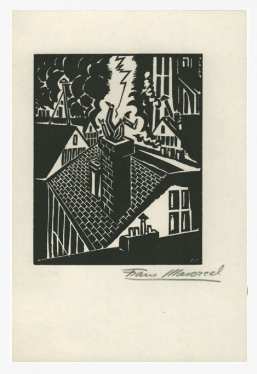 Houtsnede van Belgische kunstenaar Frans Masereel