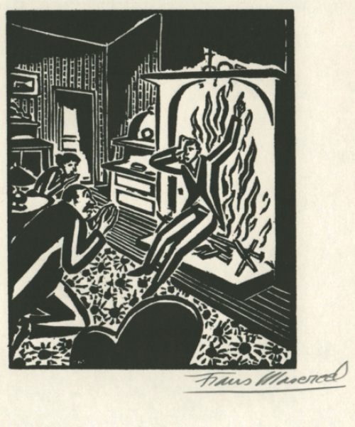 Woodcut by Belgian artist Frans Masereel Le Soleil