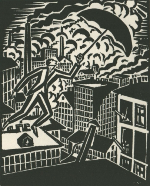 Houtdruk van Frans Masereel uit le soleil