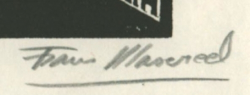 Gravure sur bois signée à la main par l\'artiste belge Frans Masereel