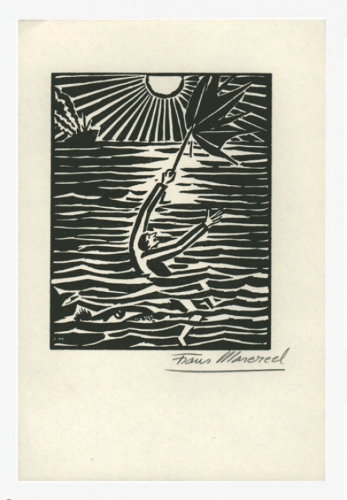 Houtsnede van Belgische kunstenaar Frans Masereel kopen