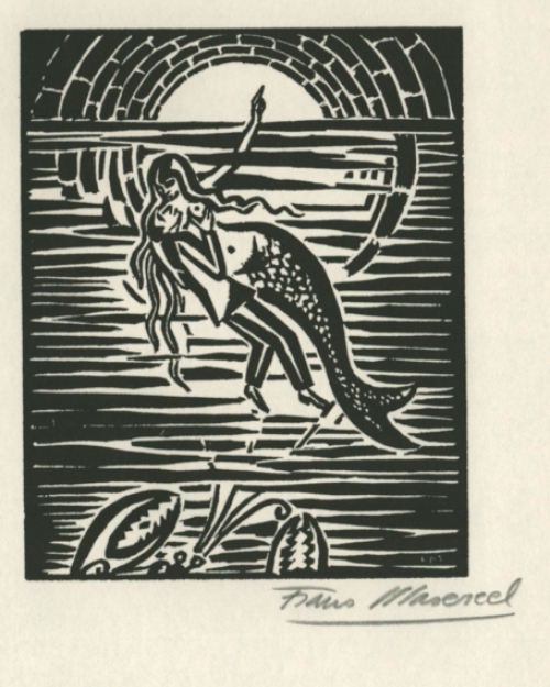 Woodcut by Belgian artist Frans Masereel Le Soleil