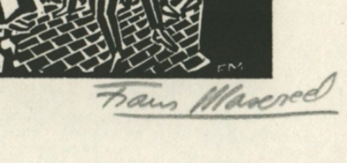 Gravure sur bois signée Á  la main par l\'artiste belge Frans Masereel d\'après Le soleil de 1919