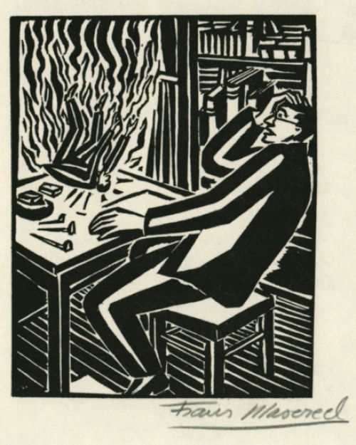 Woodcut by Belgian artist Frans Masereel Le Soleil