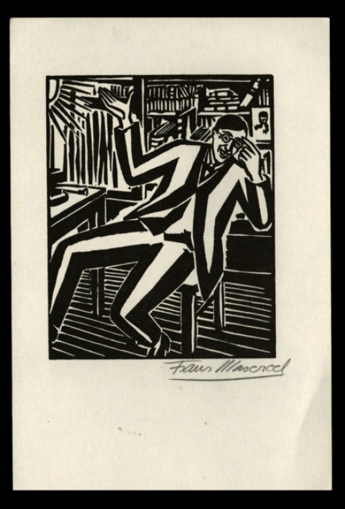 Woodcut by Belgian artist Frans Masereel from the work l\'oeuvre from 1919