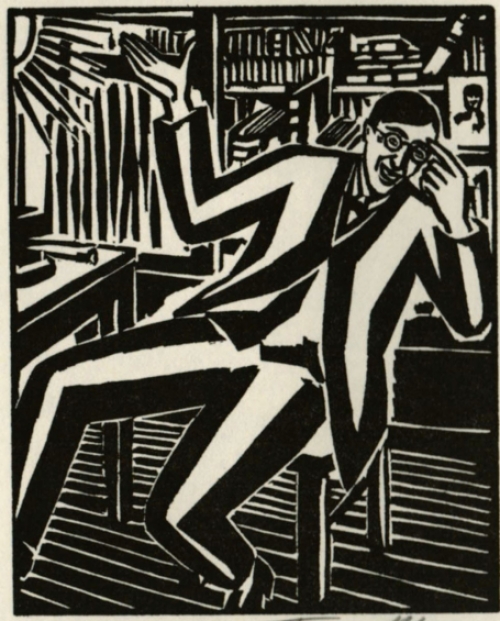 Gravure sur bois de l\'artiste belge Frans Masereel d\'après l\'oeuvre de 1919