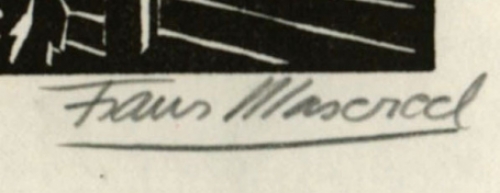 Gravure sur bois signée Á  la main par l\'artiste belge Frans Masereel d\'après Le soleil de 1919