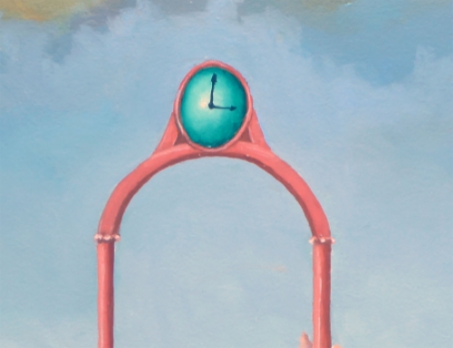 Surrealistisch schilderij van de Belgische schilder Carl Prévot