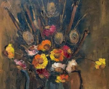 Bloemen op tafel van Lea Vanderstraeten