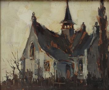 olieverfschilderij op bord van de Belgische kunstenaar Joseph Lemaire