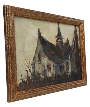 Schilderij van kerk te Vlassenbroek