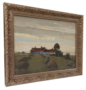 Kunstwerk van J. Lemaire op paneel geschilderd