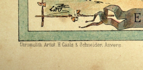 Litho van de Belgische kunstenaar Léon De Pape of Leo De Pape