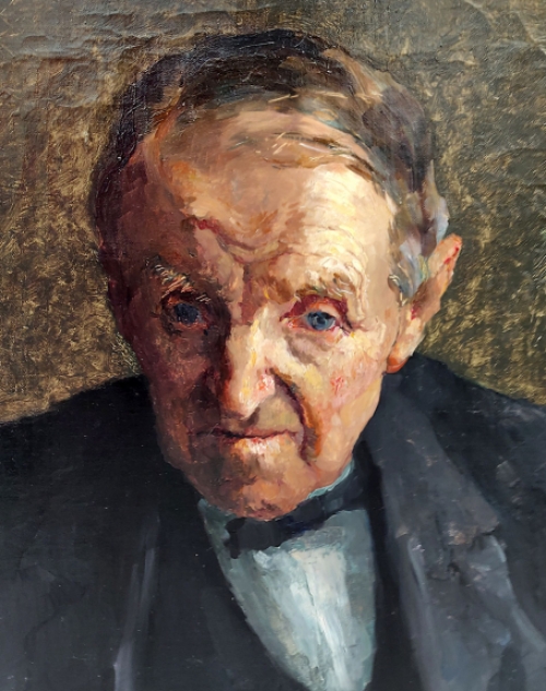 Antwerpse schilder Leo Engels met een portret