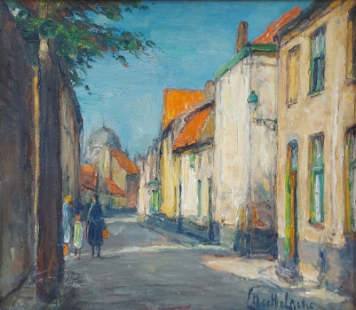 Schilderij door de Belgische kunstenaar Leo Mechelaere