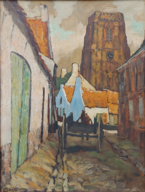 Olieverfschilderij van Leo Vandersmissen, Belgische schilder