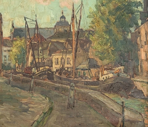 Olieverfschilderij van Leo Vandersmissen, Belgische schilder