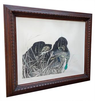 Twee jachthonden met een eend 361/500