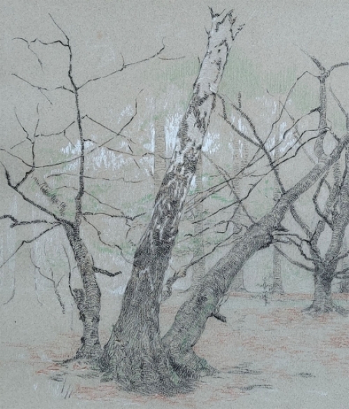 Opgehoogde tekening, opgedragen aan August Vermeylen – Leo Engels – 1925