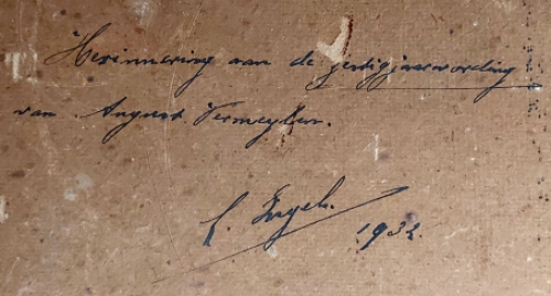 Opgehoogde tekening, opgedragen aan August Vermeylen – Leo Engels – 1925