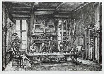 Genummerd en gesigneerd kunstwerk van Leon Ost