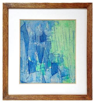 Abstract schilderij van Mechelse kunstenaar Léon Smets