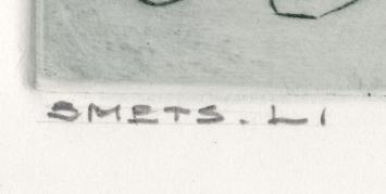 Burijngravure, visser in de vissershaven 31/100