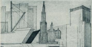 Gesigneerde ets van Léon Smets, Antwerpen
