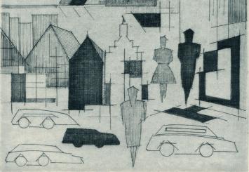 Figuratief abstract kunstwerk, De Antwerpse stad