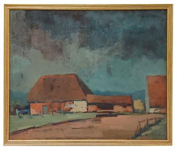 Boerderij geschilderd door Mechelse kunstenaar Léon Smets