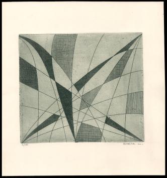 Abstracte ets van de Belgische etser Léon Smets kopen