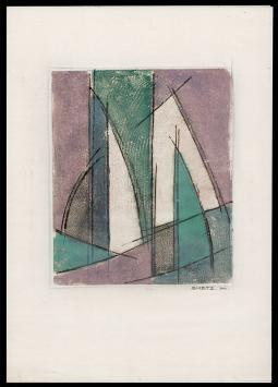 Monotype van de Mechelse kunstenaar Léon Smets