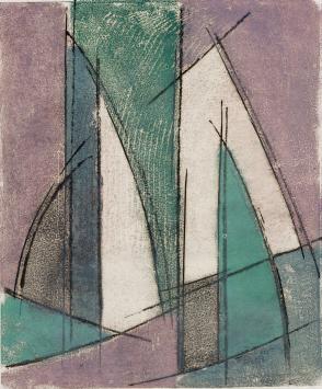 Monotype, zeilen in de wind